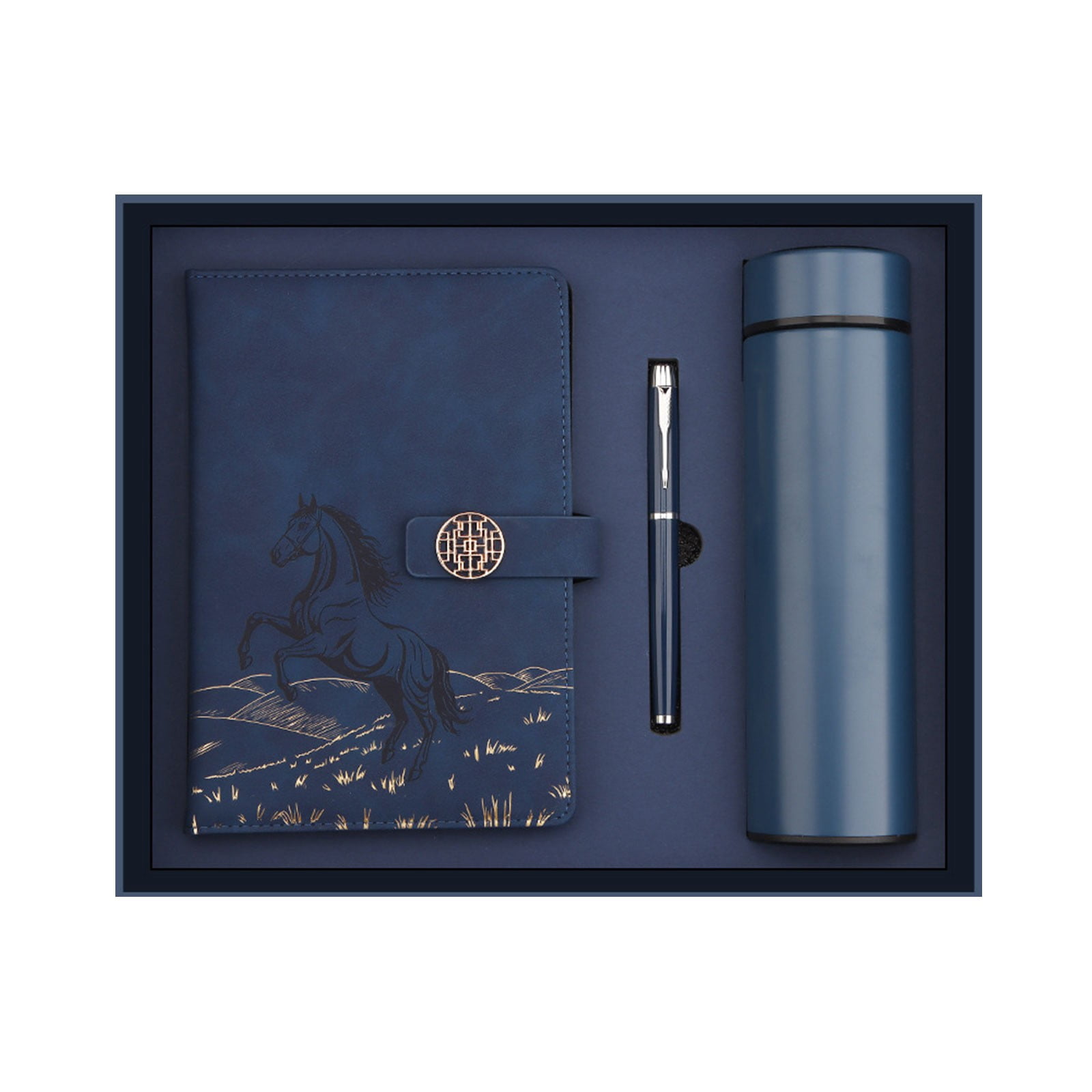 Year National Notebook and Thermal Cup Set; Souvenir A5 notebook for business; Practical gift combination
