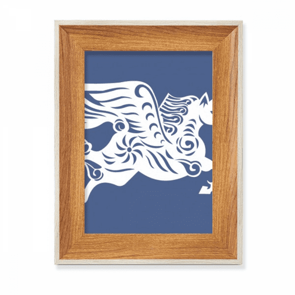 Year Of Horse Animal China Zodiac Desktop Wooden Photo Frame Display Picture Art Painting Multiple Sets