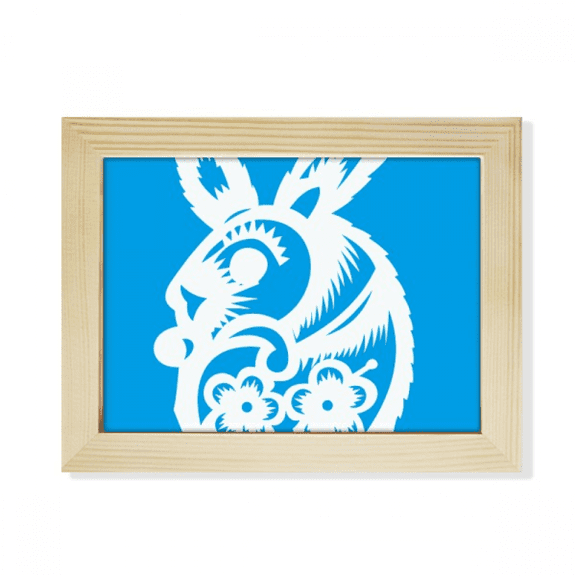 Year Of Rabbits Animal China Zodiac Desktop Photo Frame Picture Art Decoration Painting 6x8 inch
