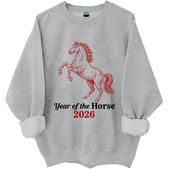 Year Of The Horse 2026 Sweatshirt, Chinese New Year 2026 Shirt, Red Horse Shirts For Women Man