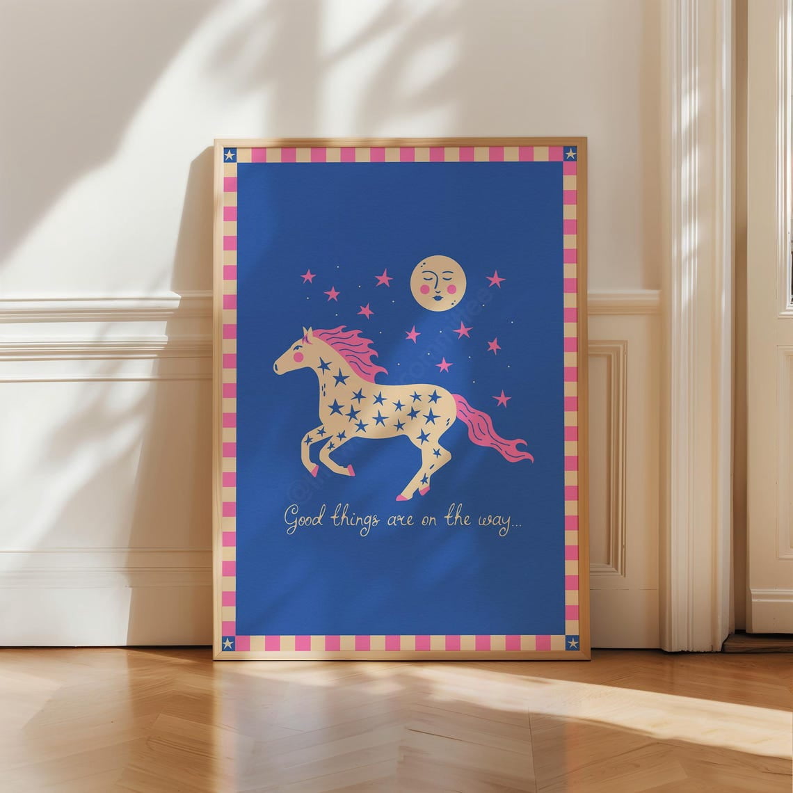 Year Of The Horse Illustrated Wall Art Print, Zodiac Inspired Home ...