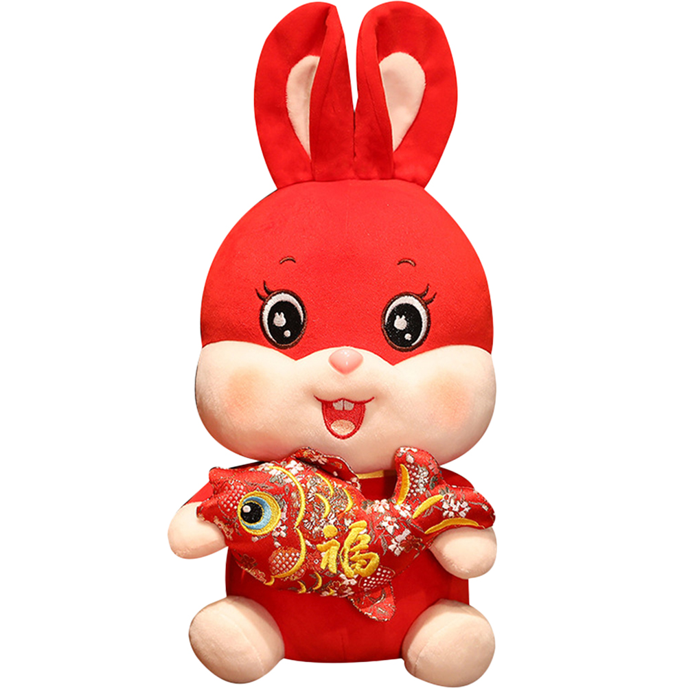 Year Of The Rabbit Doll Stuffed Rabbit Bunny Mascot Toy Kawaii Stuffed