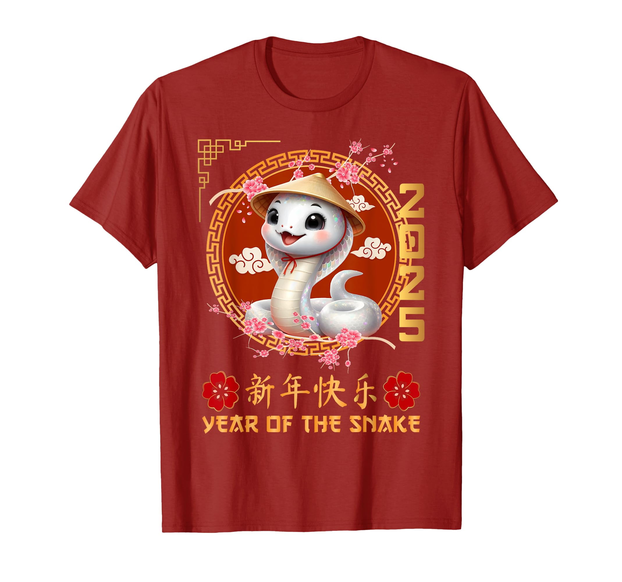 Year Of The Snake 2025 Chinese Lunar New Year 2025 Boys Kids TShirt