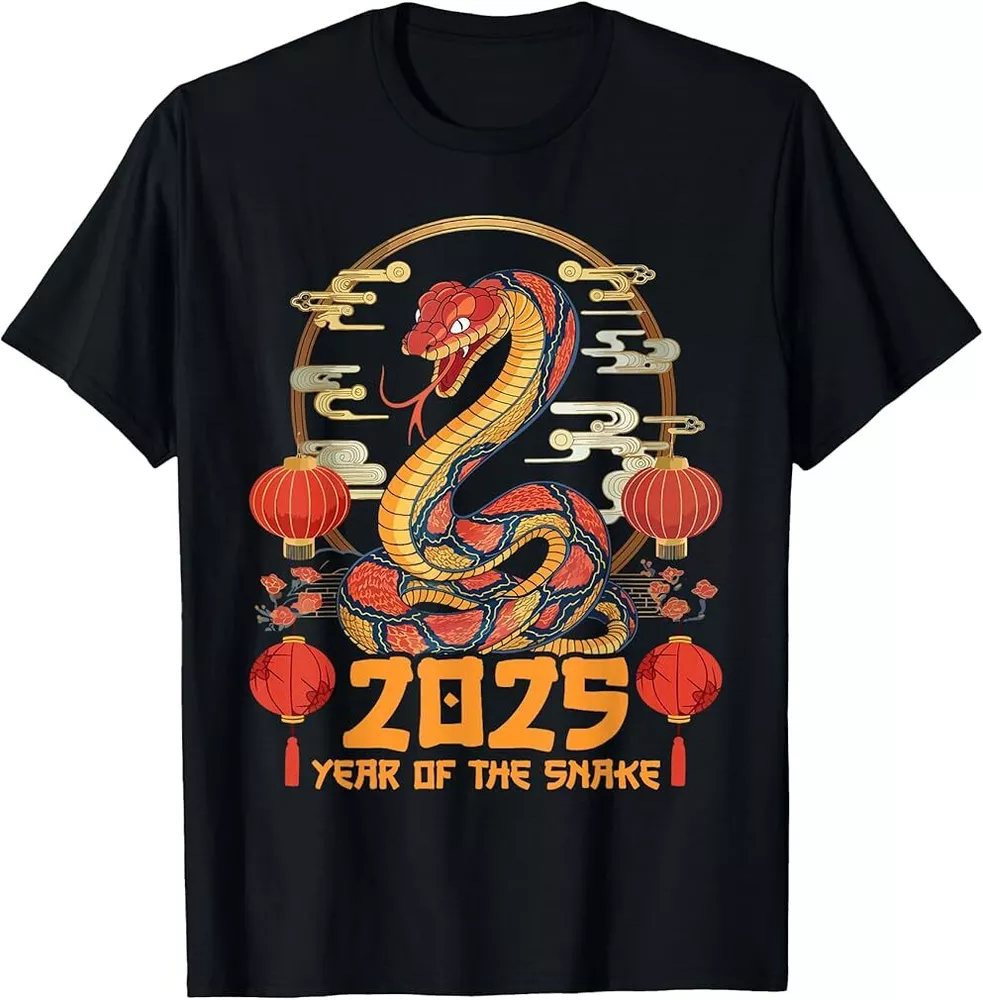 Year Of The Snake 2025 Chinese Zodiac Lunar New Year 2025 TShirt