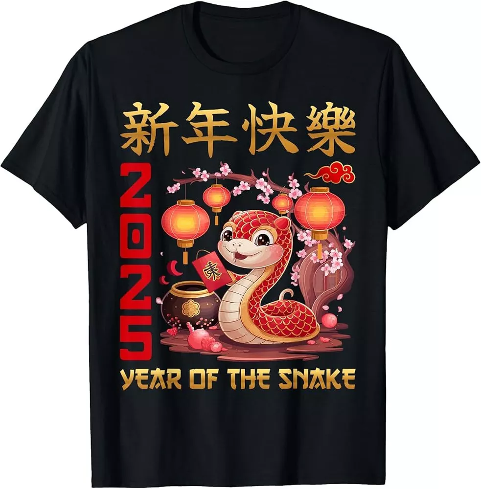 Year Of The Snake 2025 Chinese Zodiac Lunar New Year 2025 TShirt