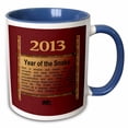 thumbnail image 1 of 3drose, Year of the Snake, Rich in Wisdom and Charm, 2013, 15oz Two-tone Blue Mug, 1 of 6