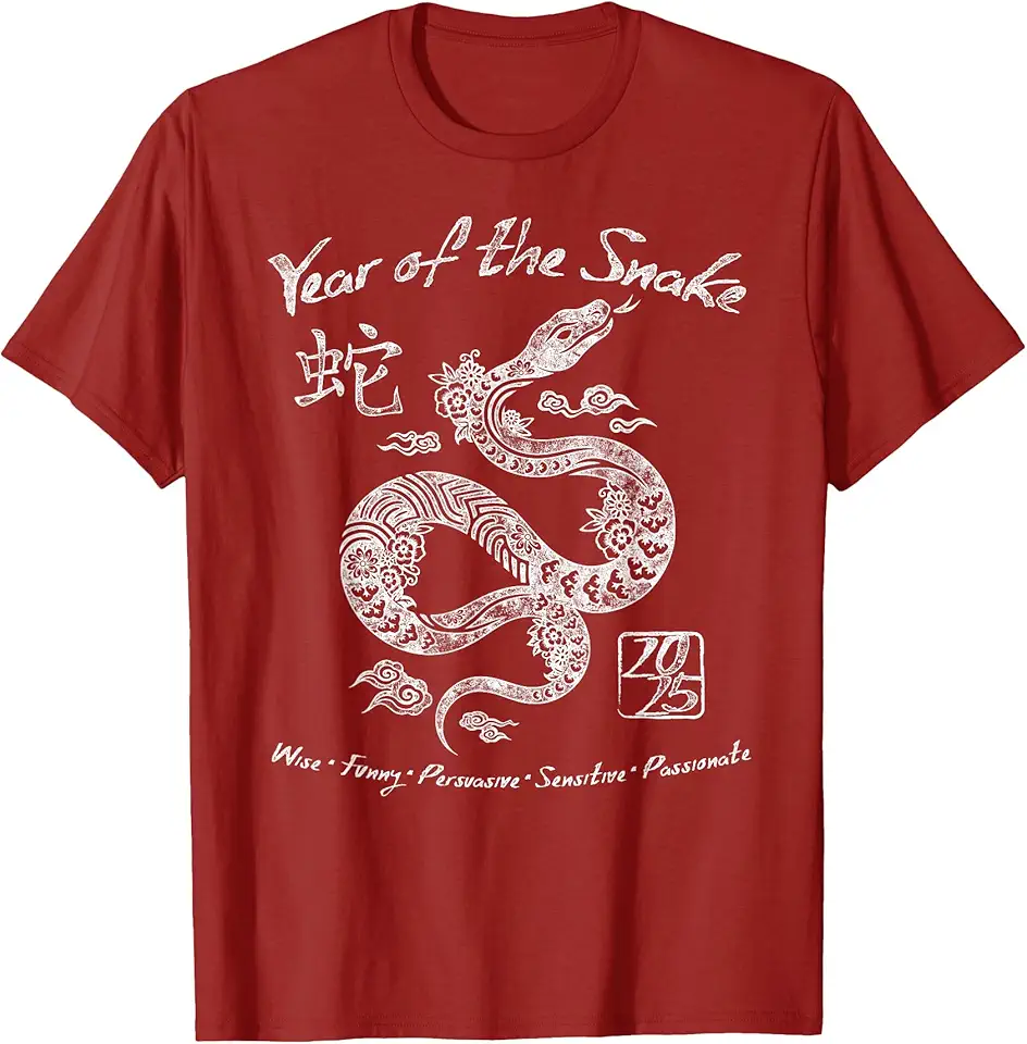 Year Of The Snake Traits Chinese Zodiac Lunar New Year 2025 TShirt