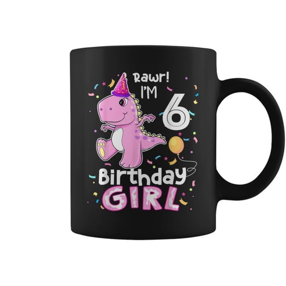 Year Old Dinosaur Birthday Th T Rex Dino Six Saurus Coffee Mugs