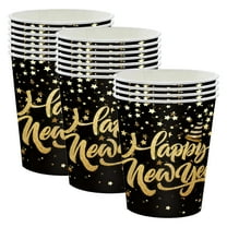 Year Paper Cups, 20-Pack Disposable Party Cups for Holiday Dessert Drinks, Themed Year's Eve Celebration Tableware Supplies(A-20PC)