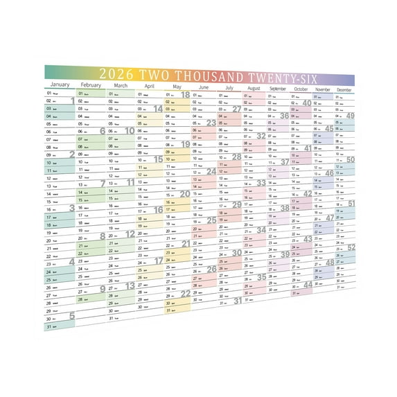 Year Round English Version Desk Calendar Tabletop And Wall Calendar, Creative Minimalist Planner With Wood Pulp Writing Paper 4 Colored Stickers 10 Dot Double-Sided Stickers For