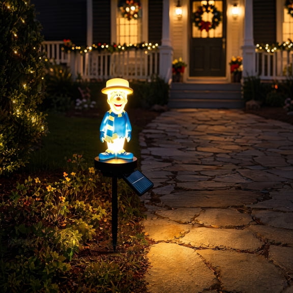 The Year Without a Santa Claus Solar-Powered Garden Light, Novelty Ice Fire Elf Solar Garden Stake Light, Dusk Dawn Auto Activated Waterproof Christmas Decor for Lawn & Flower Beds