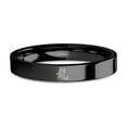 thumbnail image 1 of Year of Dragon Character Zodiac Engraved Black Tungsten Ring, 4mm, Size 9, 1 of 2