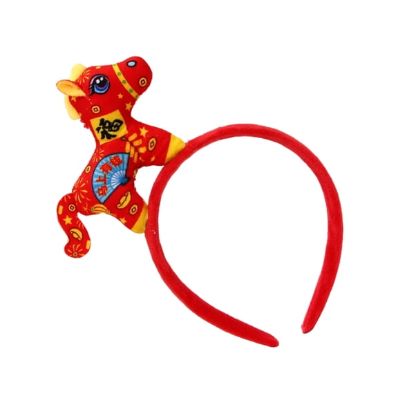 Year of Horse Costume Headpiece Stretchy Fabric Hairband For Adult Children Theater Performances Festival Dressingup