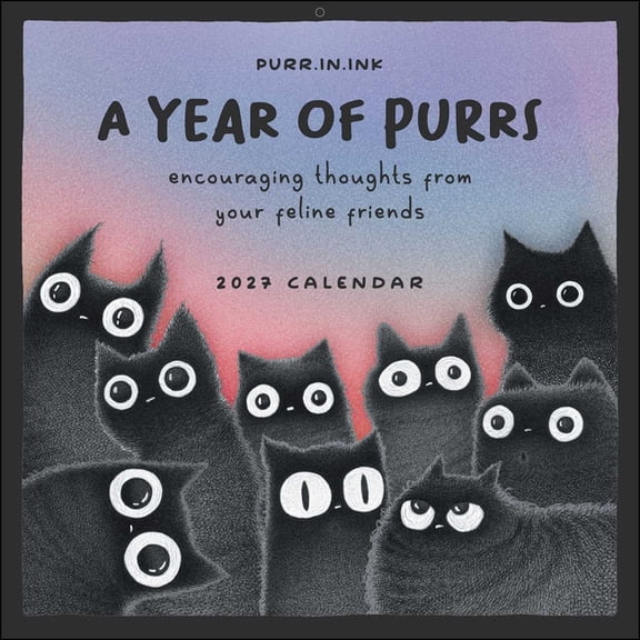 A Year of Purrs 2027 Wall Calendar, (Paperback)