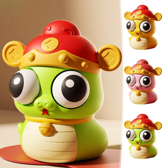 Year of Snake Wealth Snake Pinch Gadget, Stress Relief Fidget with Music for Desk Gift