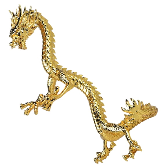 Year of The Dragon Ornaments Animal Crystal Sphere Holder Homedecor Golden Dragon Statue Sphere Holder Crystal Stand