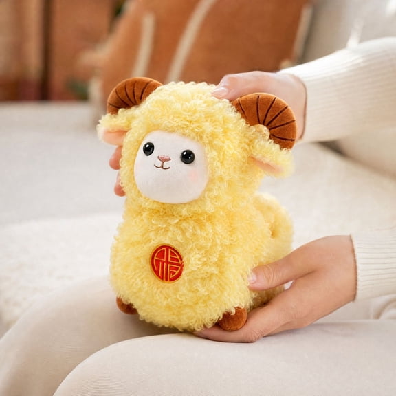 Year of The Sheep Kaitai Doll, Auspicious Sheep Toy for Home Office Decoration, Happy Sheep Year Celebration(B)