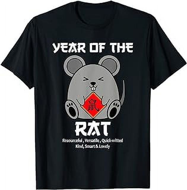 Year of rat fun chinese new year zodiacs lunars new year t shirt
