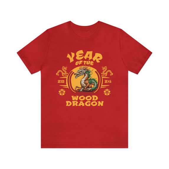 Year of the Dragon 2024, Bella & Canvas, Short Sleeve Cotton Tshirt, Unisex