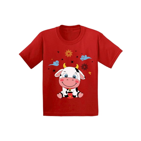 Year of the Ox Infant Tee for Baby Boy Girl 24M Cute Six Month Chinese New Year - Shirts for Kids