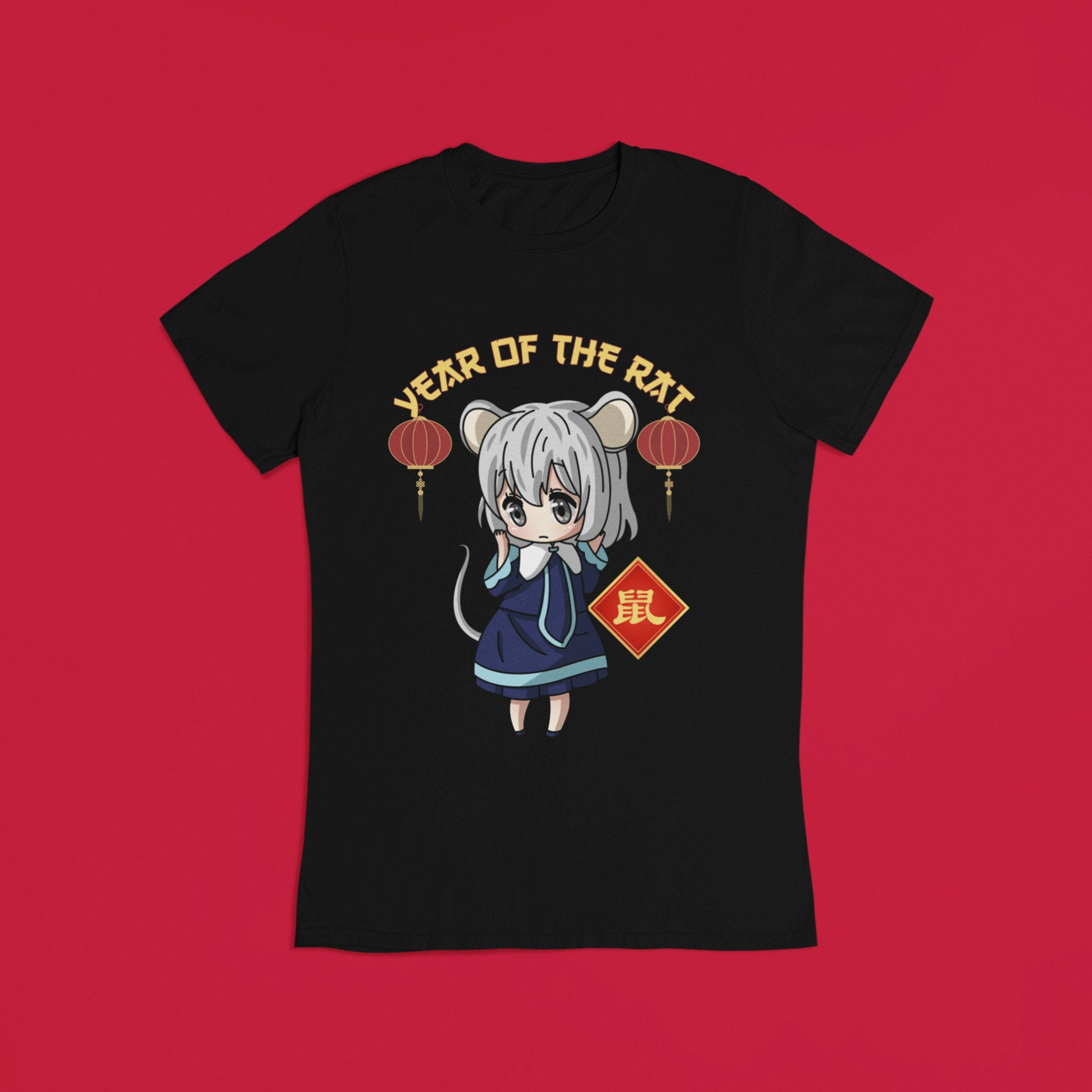 Year of the Rat, Anime Girl, Chinese Zodiac, Chinese New Year Shirt