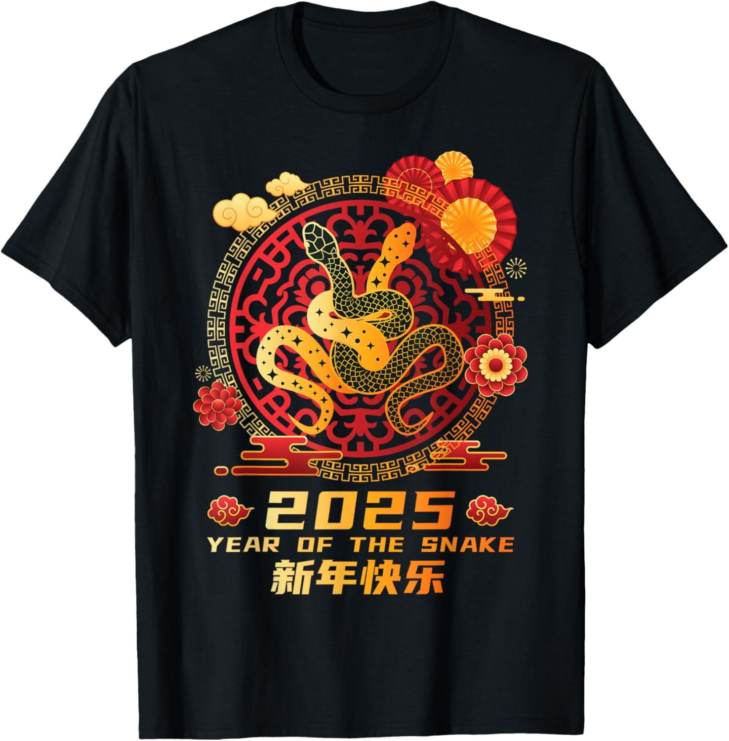 Year of the Snake 2025 Chinese Zodiac New Year TShirt Casual Short