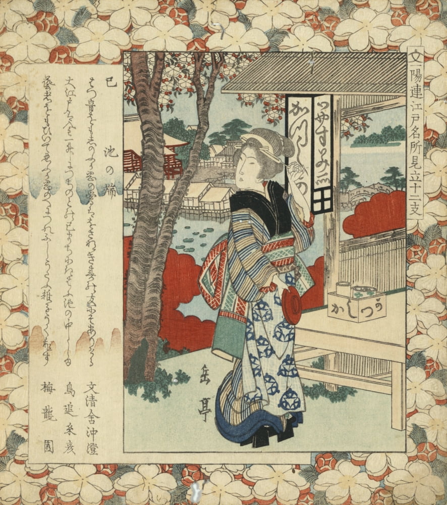 Year of the snake Ikenohada c1818-1930 Canvas Art - Gogaku Yajima (24 x 36)