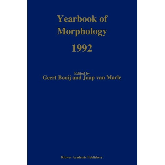 Yearbook of Morphology Yearbook of Morphology 1992, (Paperback)