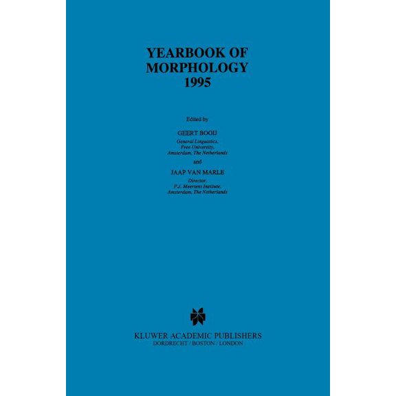 Yearbook of Morphology Yearbook of Morphology 1995, (Paperback)