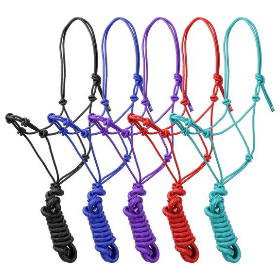 Yearling Cowboy Knot Halter & Lead (Black)
