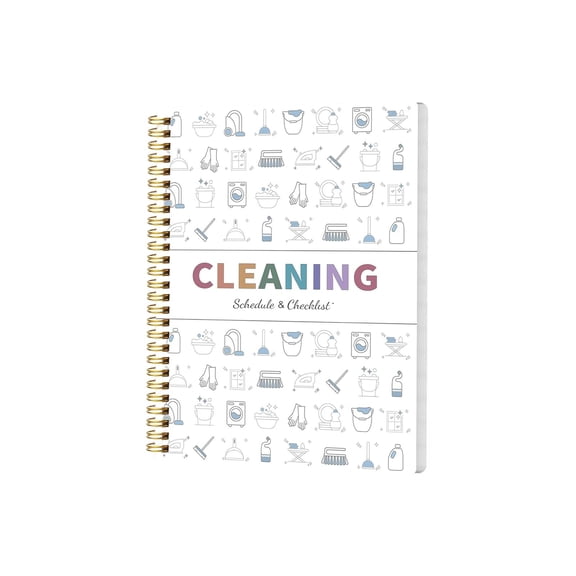 Yearly Cleaning Schedule & Planner Notebook – Undated Home Cleaning Checklist Organizer for Weekly & Monthly Tasks, Perfect for Busy Families
