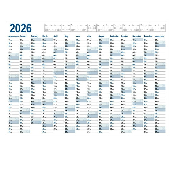 Yearly Wall Calendar 2026 , Yearly Planner 2026, Full Year Wall Calendar 2026, Large Calendar for Wall, 20.67" x 29.21", Full Academic Year Calendar 12 Months, with Moon Phase, Notes