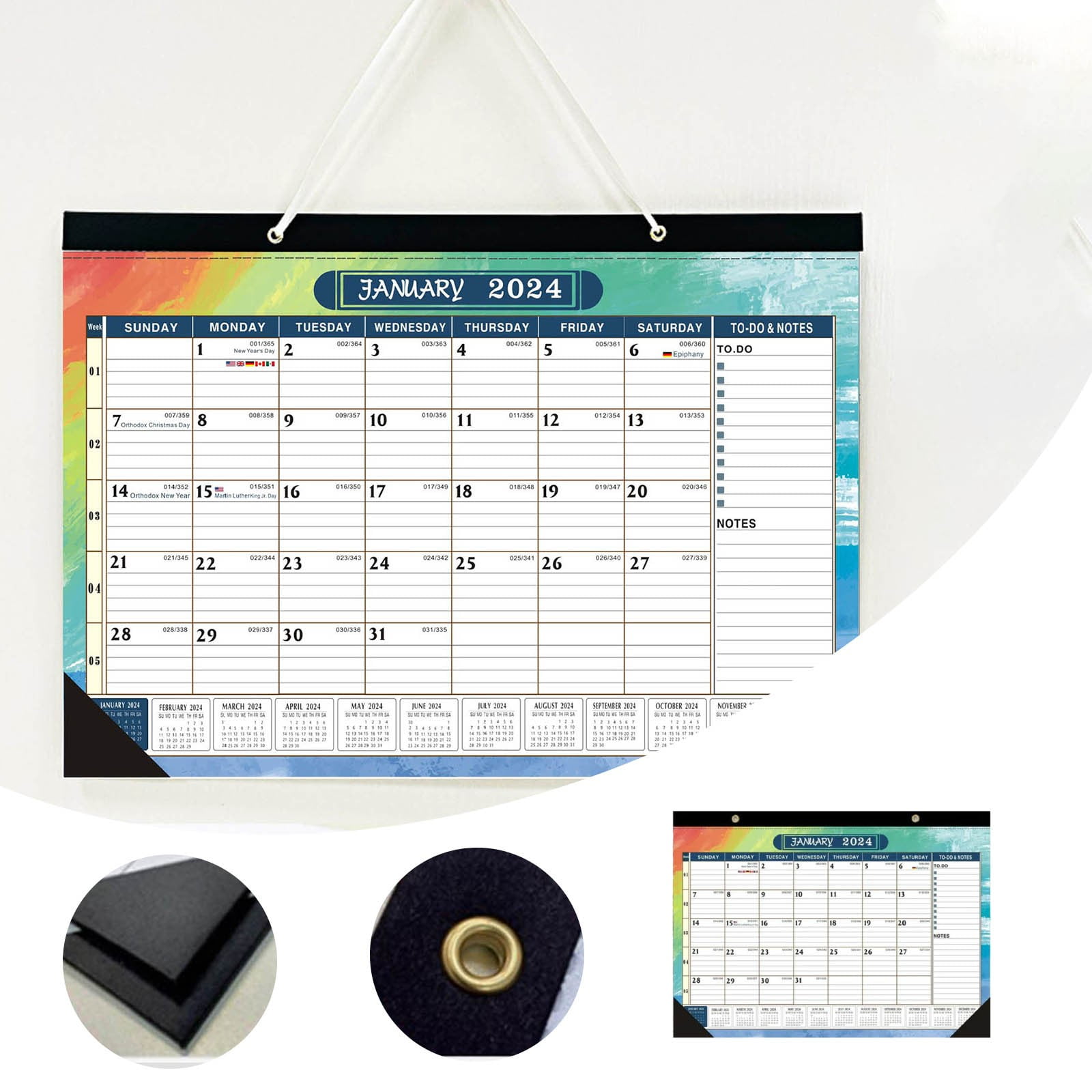 Yearly Wall Calendar Desktop Calendar Wall Calendar January 2024 2025