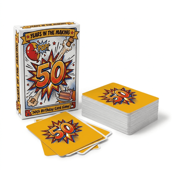 Years in the Making 50th Birthday Game, Fast Hot Seat Card Deck, Name 3 Answers in 5 Seconds, Milestone Celebration Activity, Friends, Couples, Reunions, Giftable Party Fun, Easy Setup