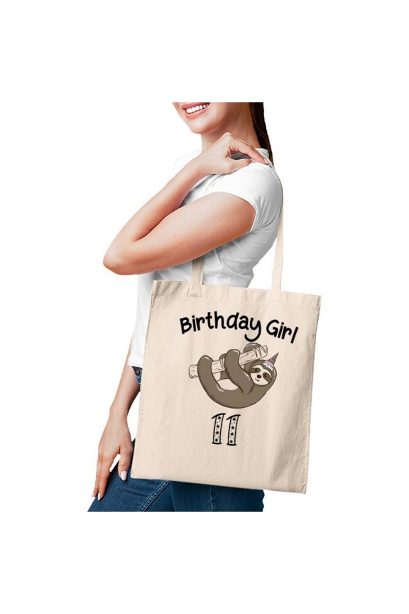 Years Old Sloth Birthday For Girls Tote Bag