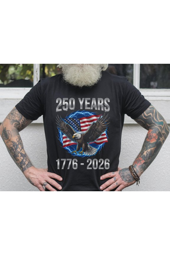 Years Patriotic Eagle Shirt American Independence Day Graphic Tee USA Pride Apparel 1776 F