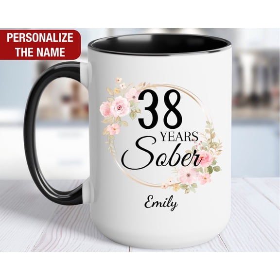 Years Sober Personalized Gift for Her Years Sobriety Anniversary Gift Years Clean and Sobe