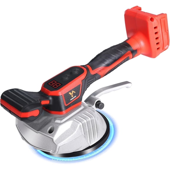 Cordless Tile Vibration Tool Compatible with Milwaukee 18V Battery, 8-Speed, Suction Cup, Digital Display, Floor & Wall Leveling Machine (Tool Only)