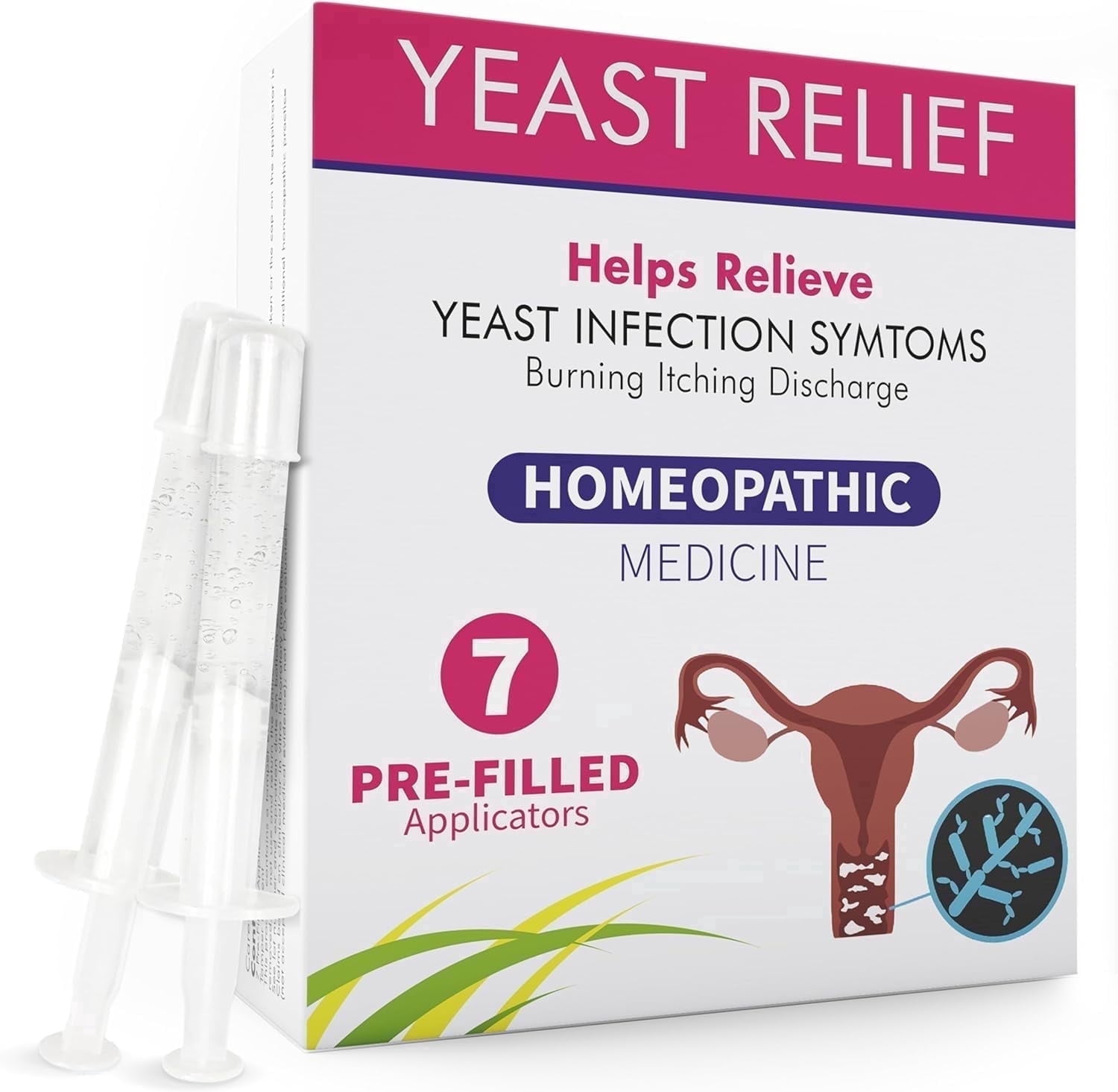 Yeast Infection Treatment for Women | Antifungal Ointment Helps Relieve Itching & Irritation | Vaginal Aid for Inflammation, Dryness & Watery Discharge | Feminine Care | 7 Pre-Filled Applicators
