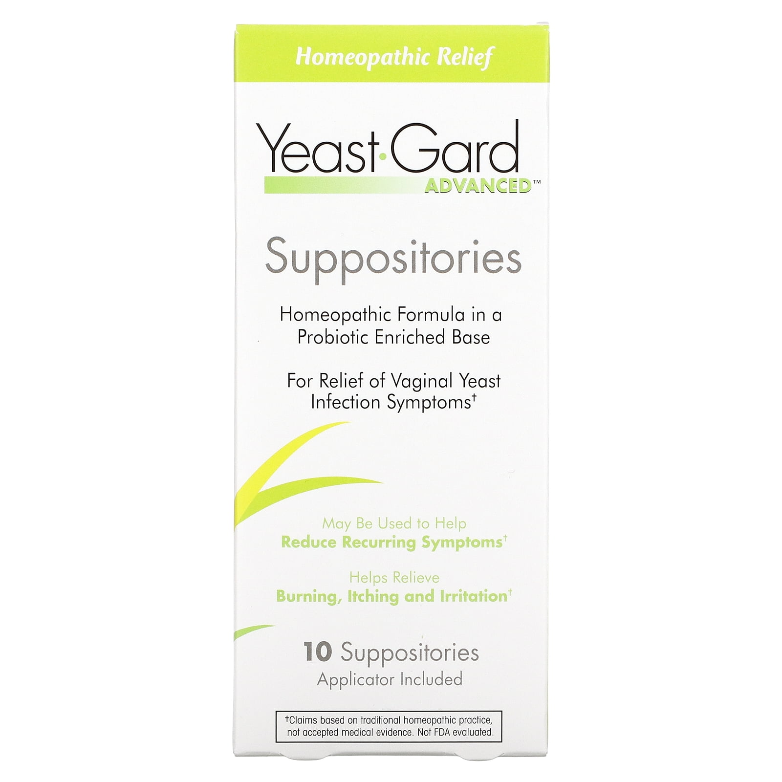 YeastGard Advanced Yeast Gard Suppositories, 10 Suppositories
