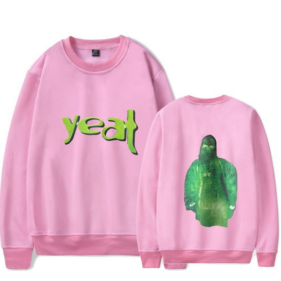 Yeat 2alive Green tour crew neck sweatshirt merch 2023 pop graphics print Unisex Trendy Casual Streetwear
