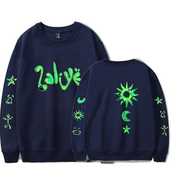Yeat 2alive Green tourcrew neck sweatshirt merch pop graphics print Unisex Trendy Casual Streetwear