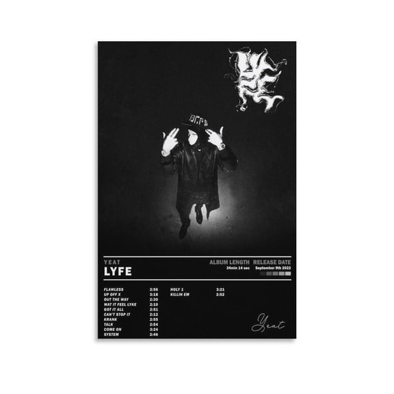 Yeat Lyfe Canvas Poster Bedroom Decoration Landscape Office Valentine's Birthday Gift
