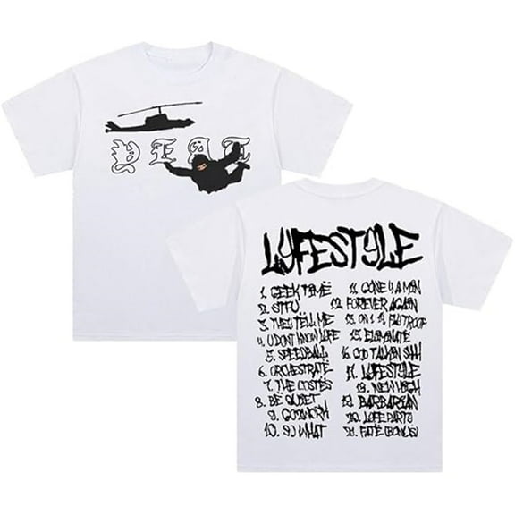 Yeat Lyfestyle Merch T-shirt New Print Short Sleeves Men And Women Retro Hip-hop Wear