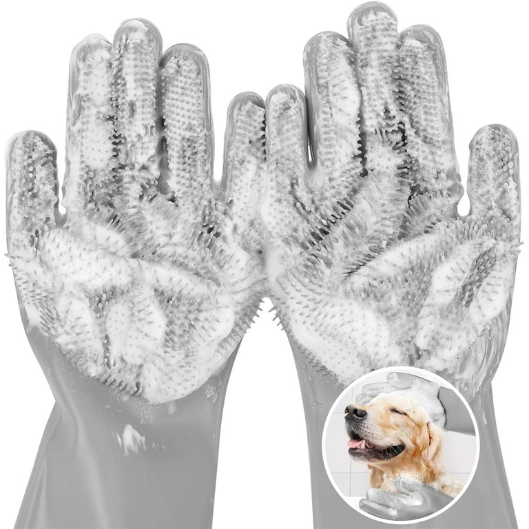 Yeblues Pet Grooming Gloves, Dog Washing Gloves with High-Density