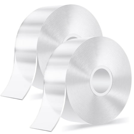 Yecaye 32.8ft Double Sided Mounting Tape Heavy Duty Clear, 2 Rolls