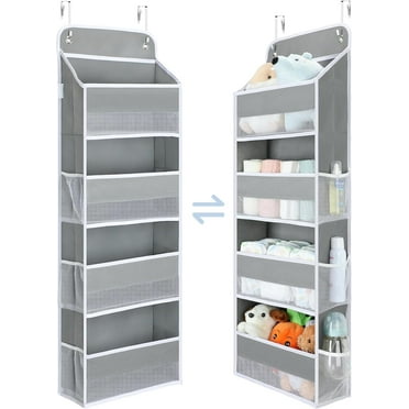 Yecaye 4-Shelf Over-the-Door Hanging Organizer, Gray, 1 Count