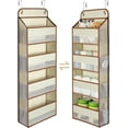 thumbnail image 1 of Yecaye 4-Tier Over-the-Door Hanging Organizers, Beige, 1 Pack, 1 of 8