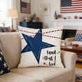 thumbnail image 1 of Yeciiwht 4th of July Pillow Covers 18x18 Inch, Patriotic Striped Throw Cushions for Sofa, Independence Day Red White Blue, 1 of 6