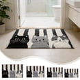 thumbnail image 1 of Yeciiwht Bathroom Rugs Cute Cat Crystal Velvet Doormat - Non-Slip Water-Absorbent Entry Mat for Front Door, Bathroom Floor Dirt-Proof, 1 of 6